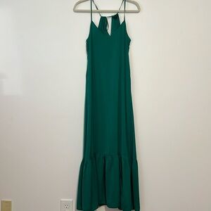 Emerald green silk J.crew Dress